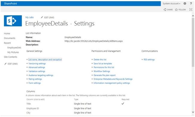enployee setting detail